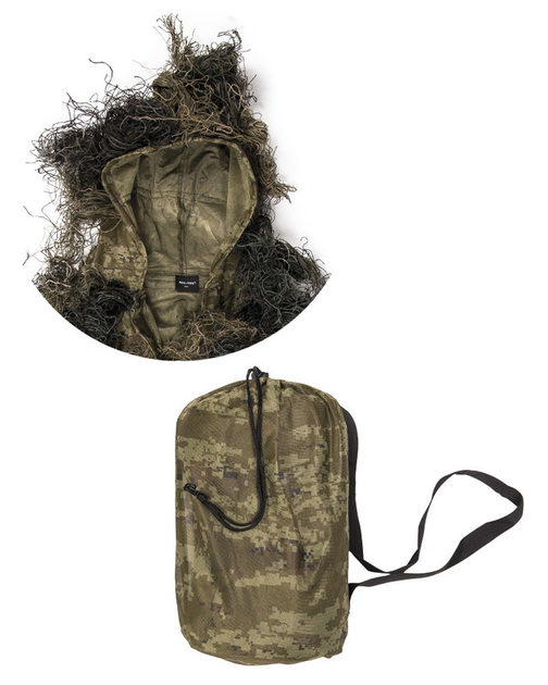 Костюм маскировочный Mil-Tec антипожарная кикимора Мультикам Камуфляж M/L GHILLIE PARKA 'ANTI FIRE' W/L (11962100-003-XL-XXL) - изображение 2