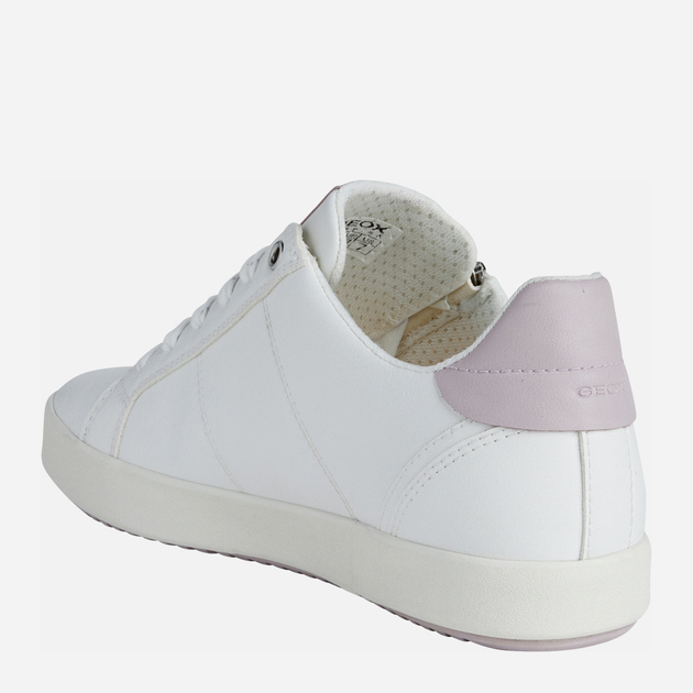 Sneakersy damskie z eko skóry Geox D166HC000BC 37 Biały/Jasnoróżowy (8050036470072) - obraz 3