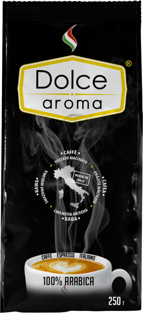 Акція на Кава мелена Dolce Aroma 100% Arabica 250 г від Rozetka