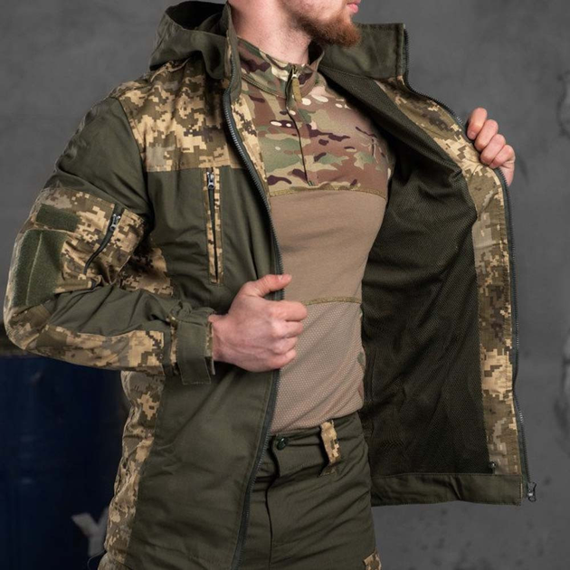 Легкий чоловічий Костюм Горка Куртка з капюшоном + Штани / Польова Форма саржа піксель розмір XL - зображення 2