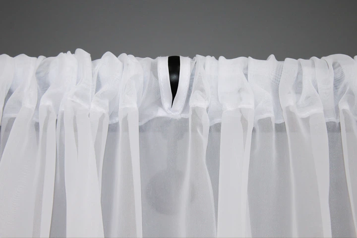 Тюль на трубу "Карман" VR-Textil н101 Шифон однотонный Белый 300х250 см (44-033) - изображение 8