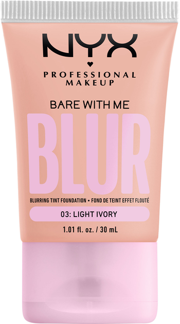 Тональна основа-тінт для обличчя NYX Professional Makeup Bare With Me Blur 03 Light Ivory 30 мл (0800897234287) - зображення 1