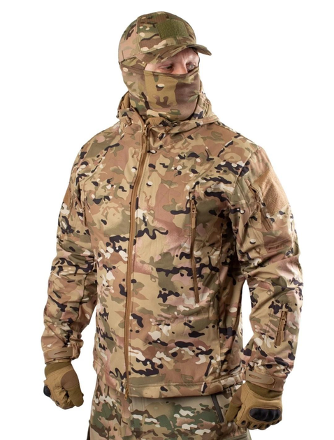 Куртка / вітровка тактична Softshell multicam софтшелл Мультикам Розмір S - зображення 1