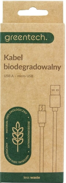 Кабель DPM USB-A - micro-USB 1 м біорозкладний (5906881212707) - зображення 4