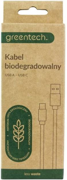 Кабель DPM USB-A - USB-C 1 м біорозкладний (5906881212714) - зображення 4
