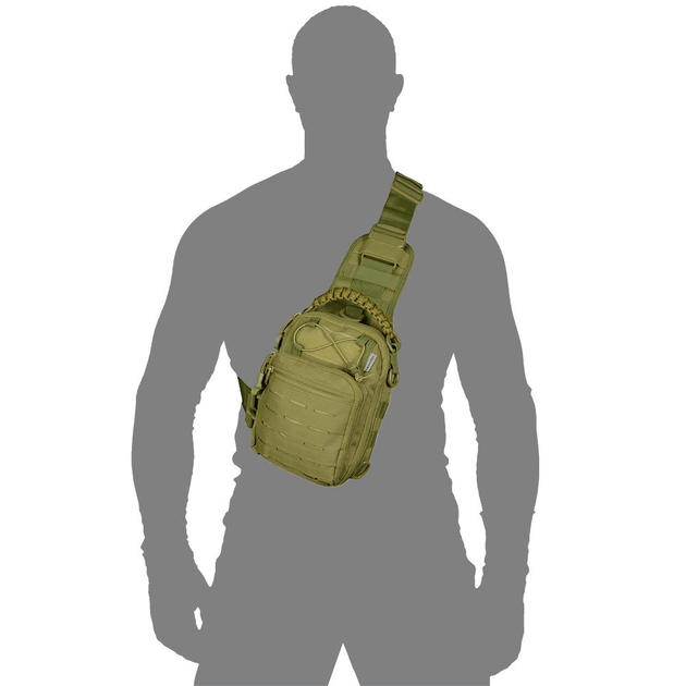 Тактическая универсальная однолямочная сумка Camotec Adapt Олива - изображение 2