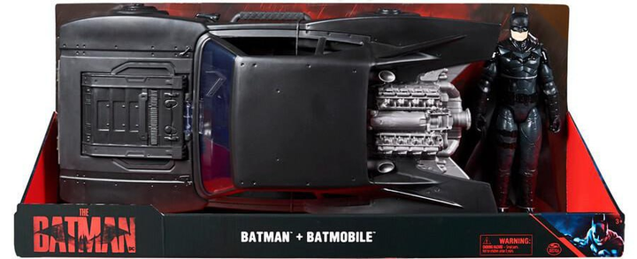 Metalowy model samochodu Spin Master Batman Movie Batmobile z figurką 30 cm (0778988371626) - obraz 1