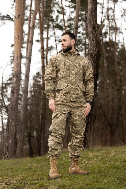 Тактичний чоловічий костюм горка Ріп-Стоп весна, лето, осень куртка і штани Піксель 48 - зображення 4