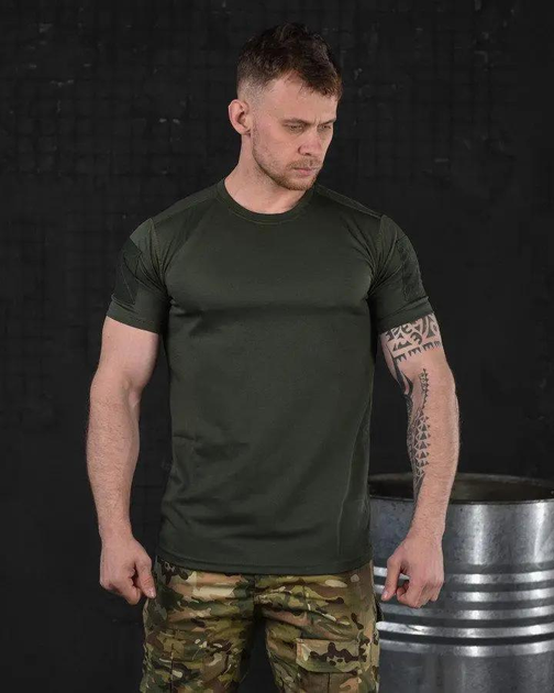 Тактическая мужская потоотводящая футболка S олива (85654) - изображение 1
