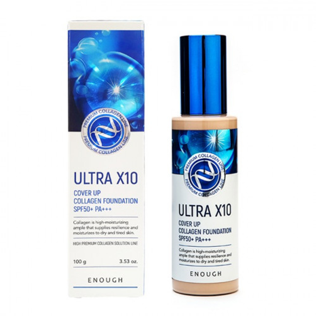 Увлажняющий тональный крем Enough Ultra X10 Cover Up Collagen ...