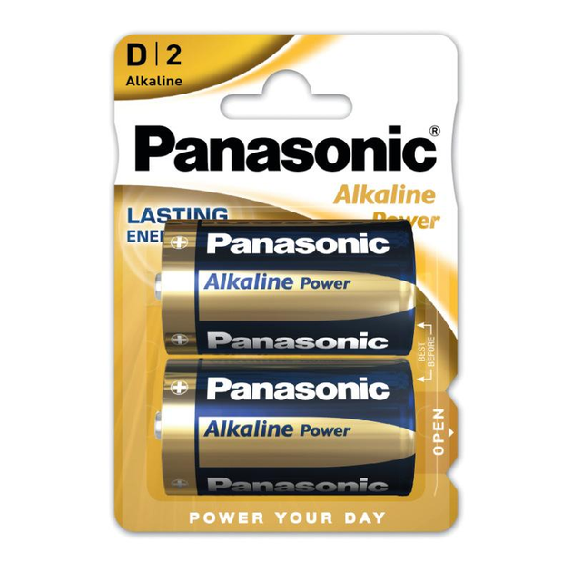Baterie alkaliczne Panasonic D 2 szt. PNLR20-2BP (5410853039211) - obraz 1
