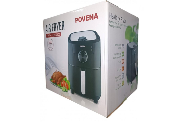 Аэрогриль аэрофритюрница мультипечь Povena AIR FRYER PVN-5522 5.5 л - изображение 4