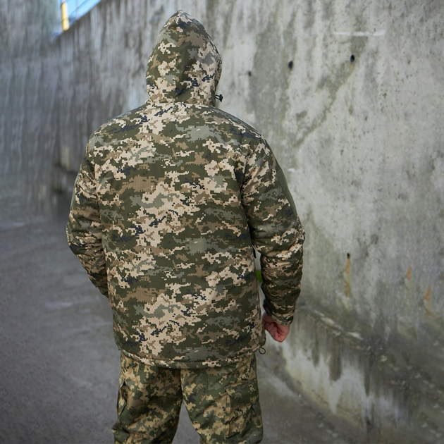 Мужская зимняя куртка Rip-Stop с синтепоновым утеплителем / Влагозащищенный бушлат до -15 ⁰C пиксель размер S - изображение 2