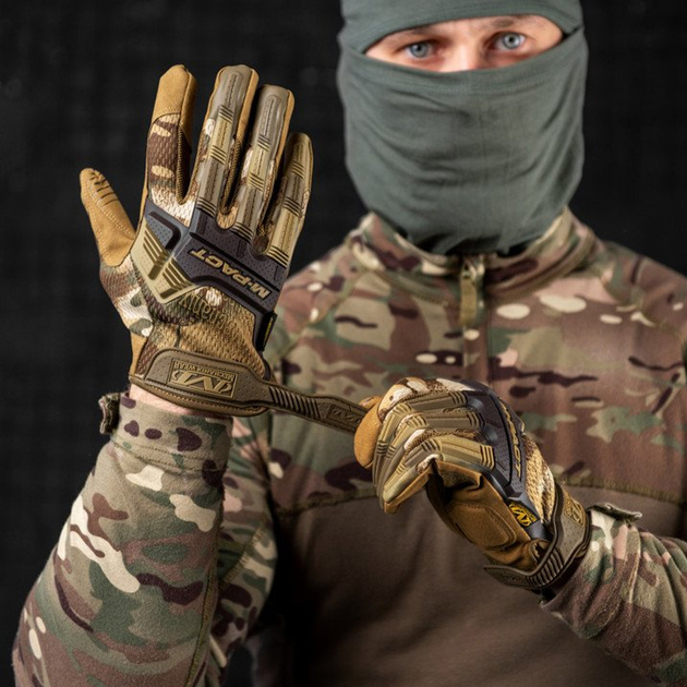 Захисні рукавиці із синтетичної шкіри / Рукавички "M-PACT" з вставками TrekDry мультикам розмір XL - зображення 1