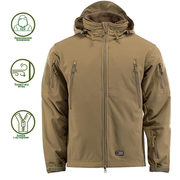 Куртка M-Tac Soft Shell з підстібкою Tan XL - зображення 1