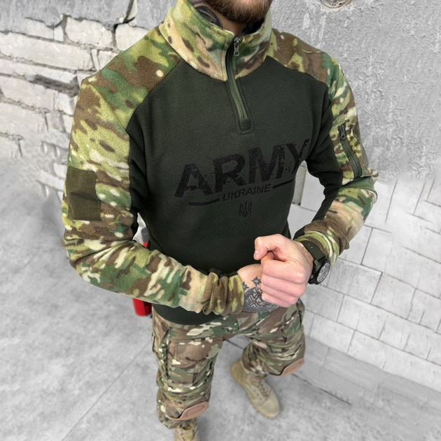 Мужской флисовый убакс с принтом "ArmyCombo" / Плотная флиска мультикам размер S - изображение 2