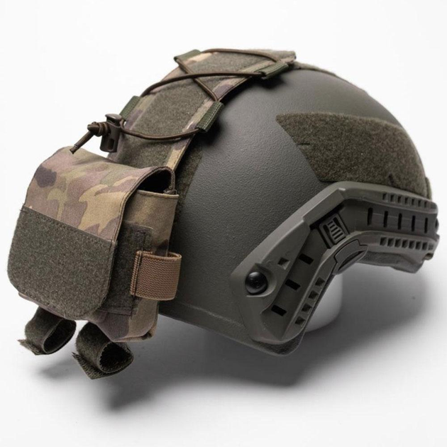 Карман-Противовес с липучками на шлем / Итог типа FAST мультикам размер 11 х 25 х 3см - изображение 1