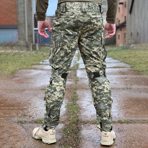 Чоловічі вологозахищені штани з кишенями піксель розмір 2XL - зображення 2