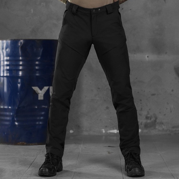 Чоловічі штани Patriot stretch cotton з високим поясом чорні розмір XL - зображення 1