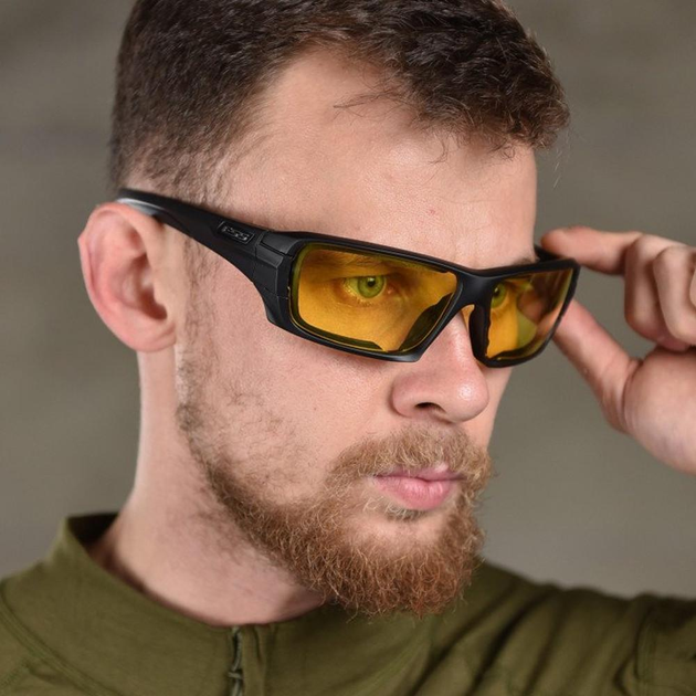 Защитные баллистические очки с 4-мя сменными линзами и чехлом размер универсальный - изображение 2