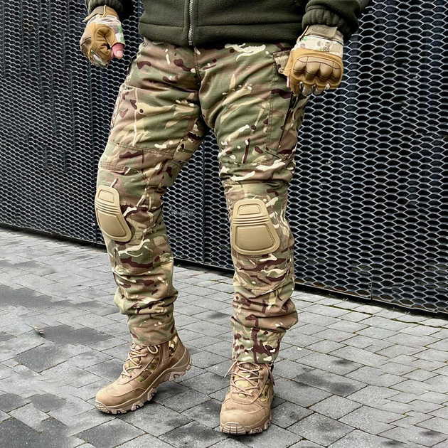 Мужские зимние брюки с наколенниками / Штаны Rip-stop мультикам размер L - изображение 2