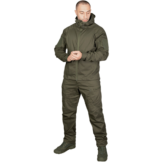 Чоловічий міцний Костюм Куртка з капюшоном + Штани олива / Польова форма CamoTec Stalker Canvas 3.0 розмір L - зображення 2