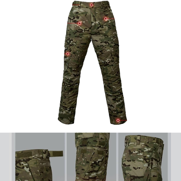 Мужские Брюки на холлофайбере мультикам / Утепленные брюки Финетекс размер XL - изображение 2