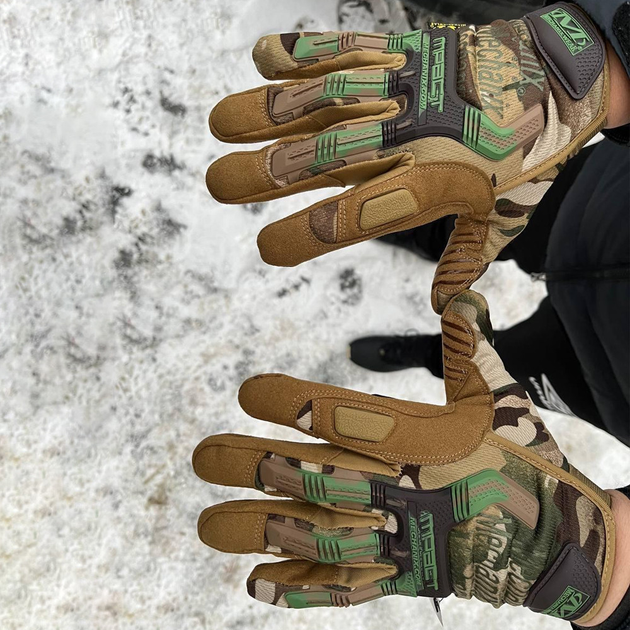 Сенсорные Зимние Перчатки Mechanix Wear M-Pact с защитными накладками мультикам размер XL - изображение 1