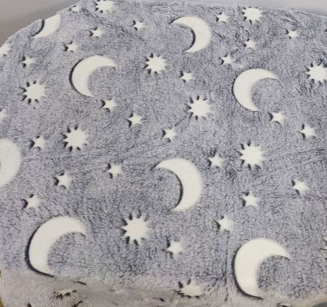 Плед-покрывало "Звезды" Magic Blanket, светящийся в темноте Серое - изображение 5