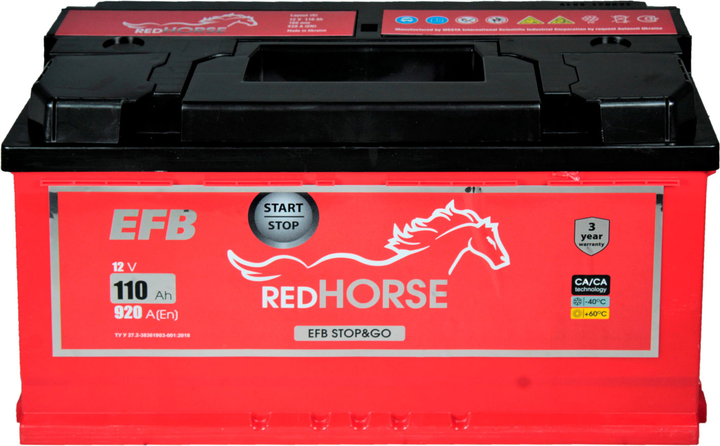 АКБ 110-А/Ч (Red Horse) EFB (R+) 920A (353х175х190мм.) – фото, відгуки ...
