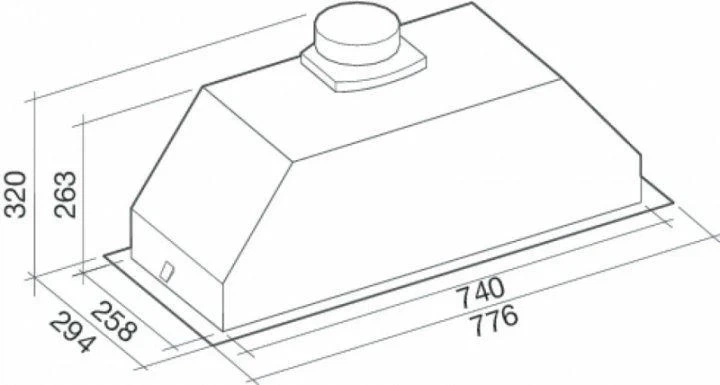 Витяжка Falmec GRUPPO INCASSO MURANO 70 800 (CGIW70.E10P6#ZZF491F) - Фото 4 Витяжка Falmec GRUPPO INCASSO MURANO 70 800 (CGIW70.E10P6#ZZF491F) - зображення 4