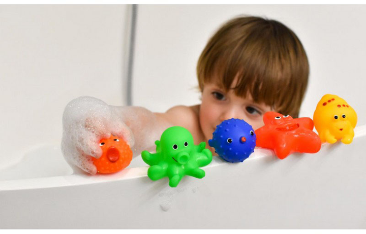Набір іграшок для ванної Hencz Toys Bath Toys Sea Animals 5 шт (5907784468369) - зображення 3