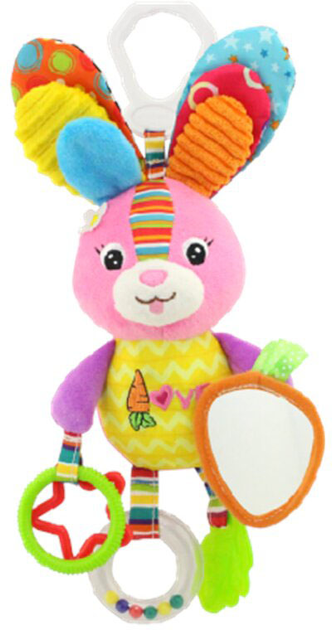 Grzechotka Happy Baby Activity Rabbit Różowa (5713428019978) - obraz 1