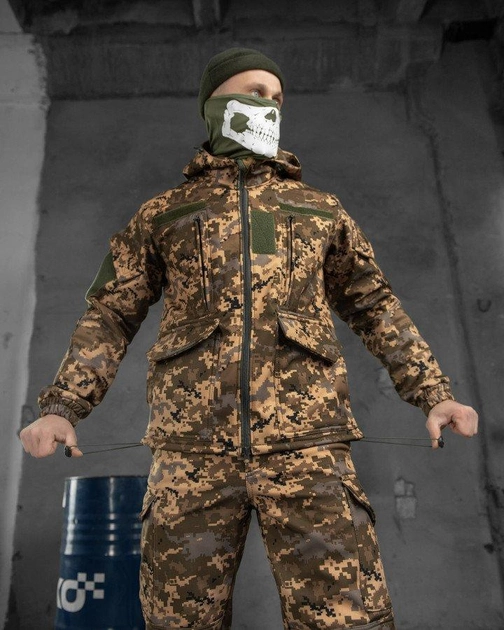 Тактичний теплий військовий комплект Fantom ( Куртка + Штани ), Камуфляж: Піксель, Розмір: S - зображення 2