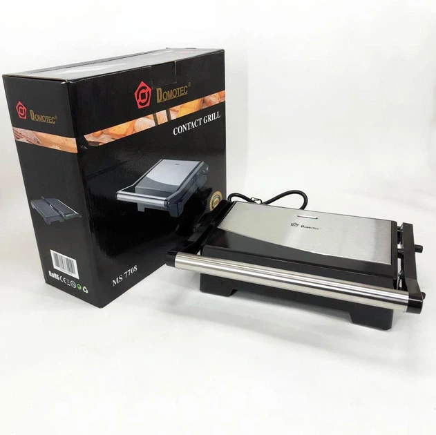 Складной электрический гриль прижимной Domotec MS-7708 1000 W - изображение 10