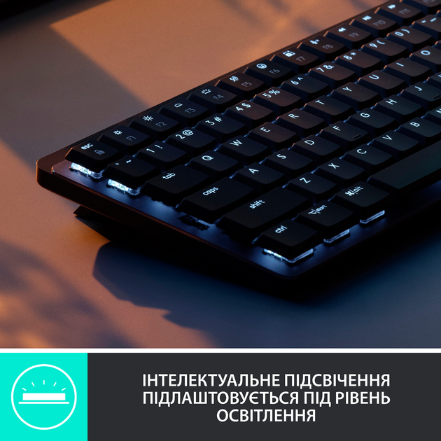 Клавіатура бездротова Logitech MX Mechanical Mini Minimalist Graphite (920-010780) - Фото 4 Клавіатура бездротова Logitech MX Mechanical Mini Minimalist Graphite (920-010780) - зображення 4