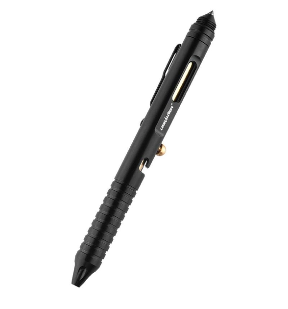 Ручка-мультитул зі склобоєм свистком розпалювачем Trembita, Чорний - зображення 1
