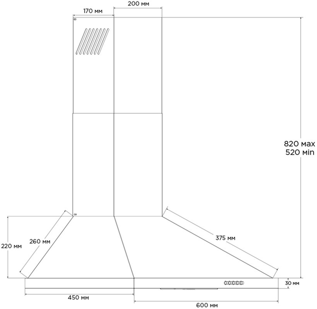 Вытяжка кухонная Pyramida KT 60 WH - изображение 2