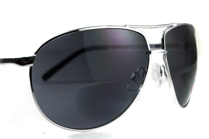 Бифокальные очки защитные Global Vision AVIATOR Bifocal (gray) серые - изображение 2