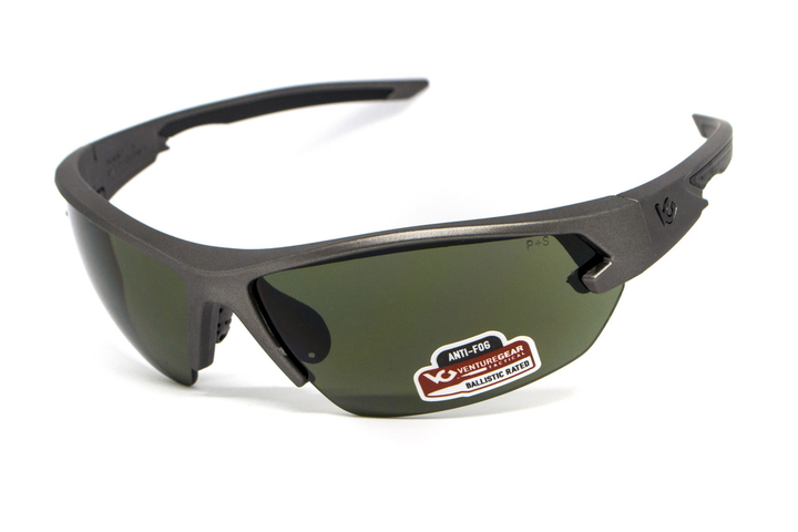 Защитные очки Venture Gear Tactical Semtex 2.0 Gun Metal (forest gray) Anti-Fog, чёрно-зелёные - изображение 1