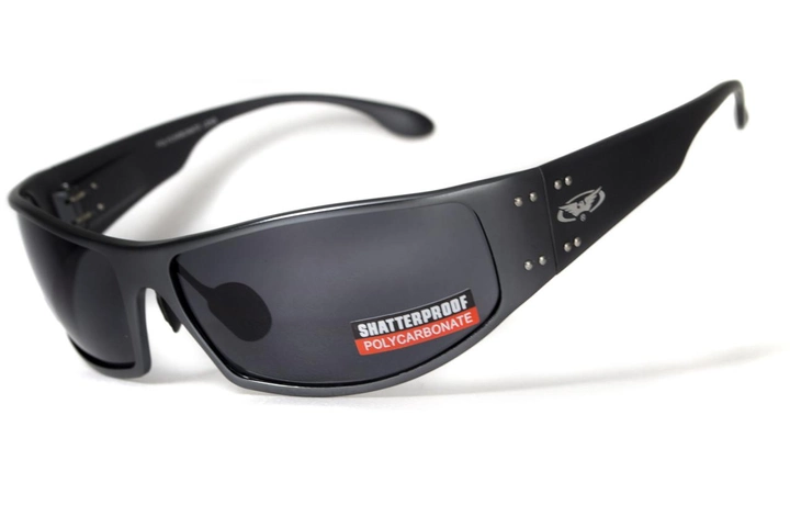 Открытыте защитные очки Global Vision BAD-ASS-2 GunMetal (gray) серые - изображение 1