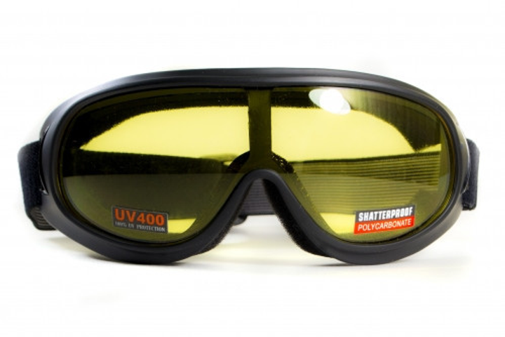 Защитные очки с уплотнителем Global Vision TRUMP (yellow) желтые - изображение 2