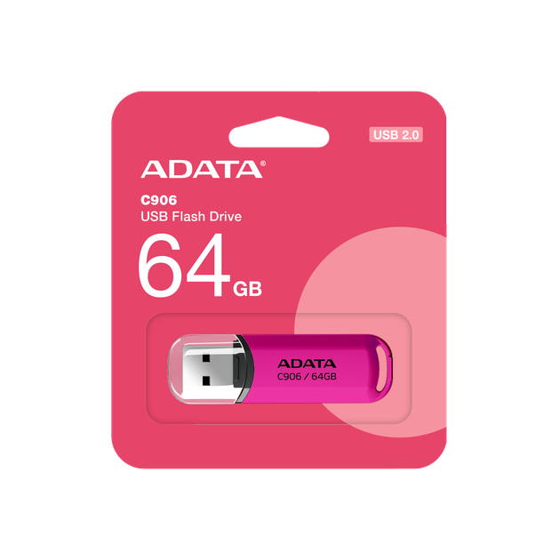 Флеш-накопичувач ADATA USB 2.0 C906 64Gb Purple Pink - Фото 2 Флеш-накопичувач ADATA USB 2.0 C906 64Gb Purple Pink - изображение 2