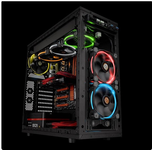 Вентилятор Thermaltake Riing 12 LED RGB 256 Colors Fan Black (CL-F042-PL12SW-A) - зображення 5