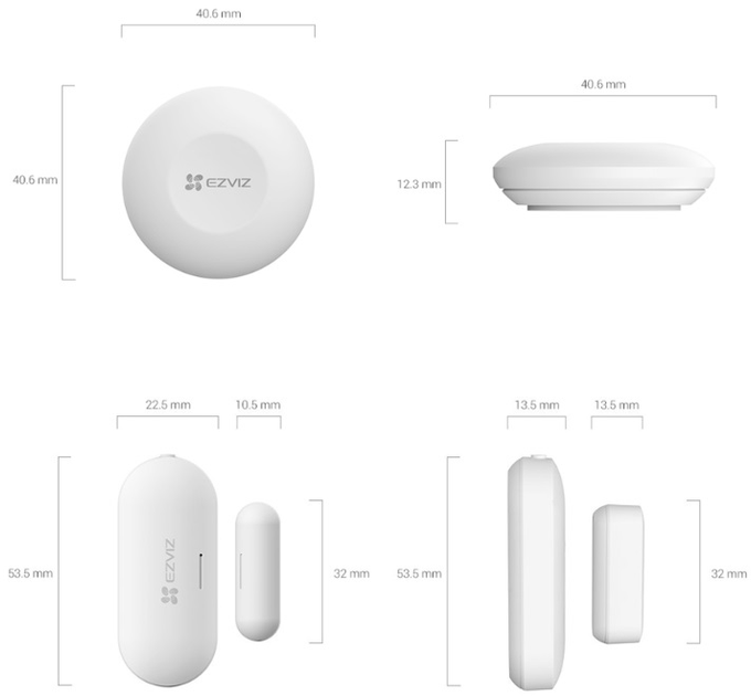 Набір датчиків Ezviz Smart Home Sensor Kit Zgibee WiFi (6941545607931) - зображення 7