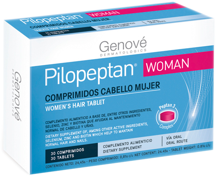 Харчова добавка для зміцнення волосся Pilopeptan Woman 30 пігулок (8423372800108) - зображення 1