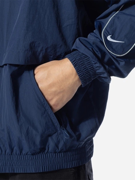 Kurtka wiatrówka męska sportowa Nike Solo Swoosh Woven Track Jacket "Navy" FB8622-410 M Granatowa (196607424230) - obraz 3