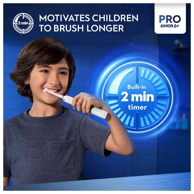 Дитяча електрична зубна щітка Oral-B Pro Junior Purple (8006540742891) - зображення 5