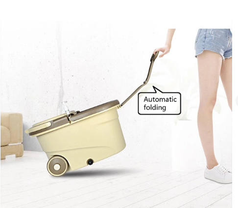Набір для прибирання швабра з відром GRAND MOP Fashion Sports Car Mop, бежевий - зображення 2