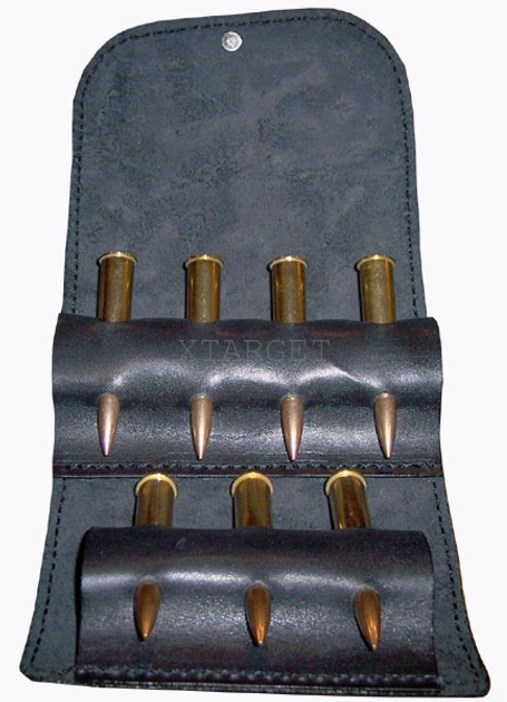 Подсумок кожаный с тиснением 7,62 к на 7 патронов - изображение 2